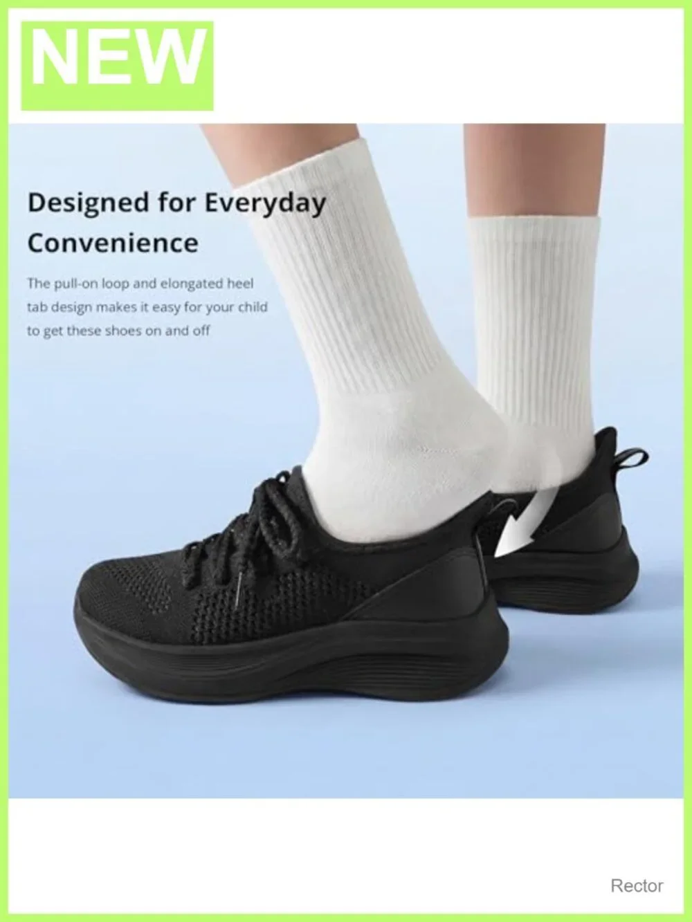 Girls Knit Slip-On Tennis Sneakers Cushioned Running Shoes